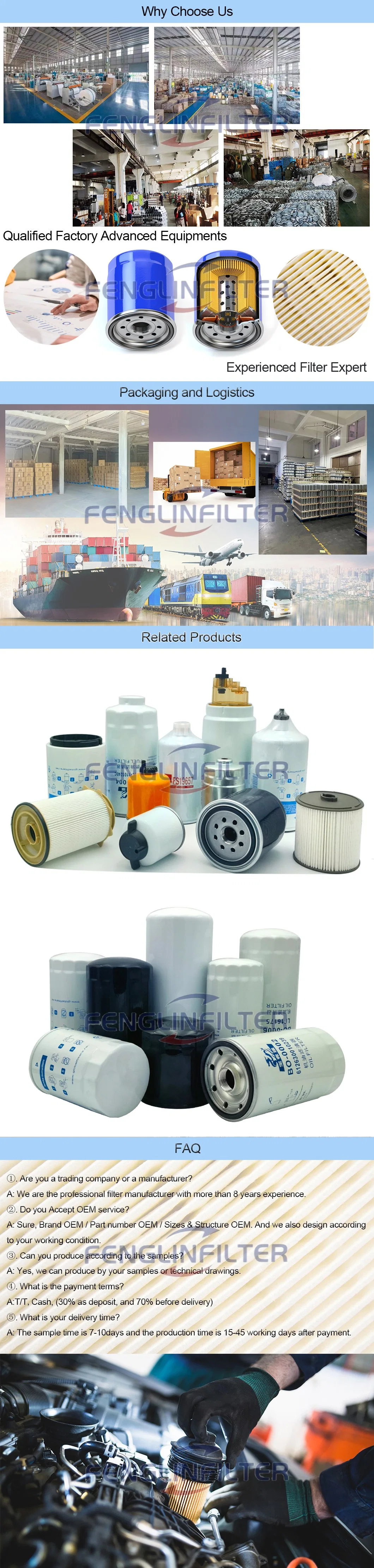 Auto Parts High Quality Truck Diesel Engine Fuel/Oil Filter Lf14000nn Lf9009 Lf3000 Fs19915 Fs19624 Fs19765 for Fleetguard Filters